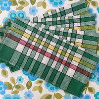 Picnic Caravan Set FOUR Cotton Napkins NEW OLD STOCK