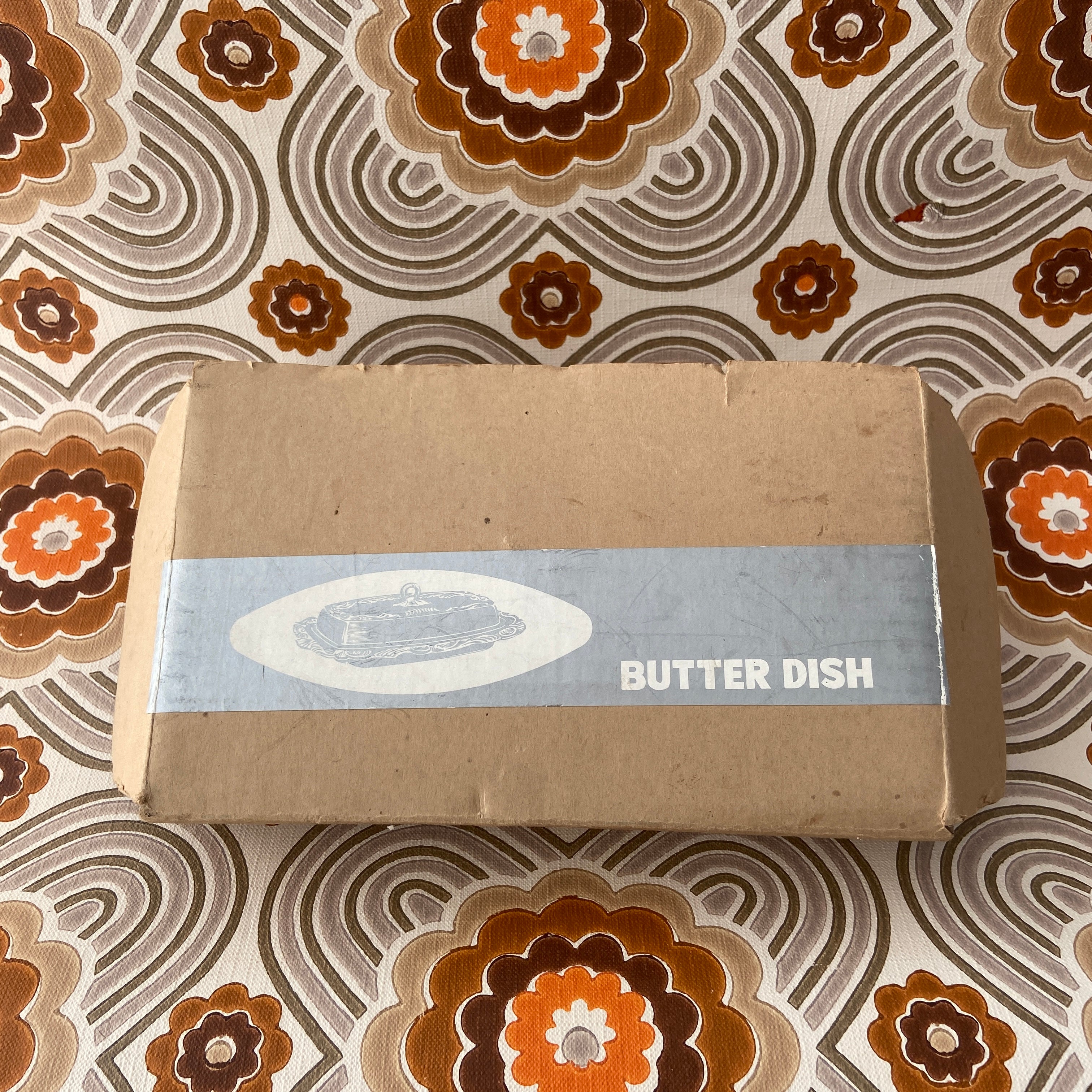 Boxed Silver Butter Dish VINTAGE Dinner Party UNUSED