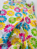 210cms Large Bright Modern Floral Print Light Weight Fabric