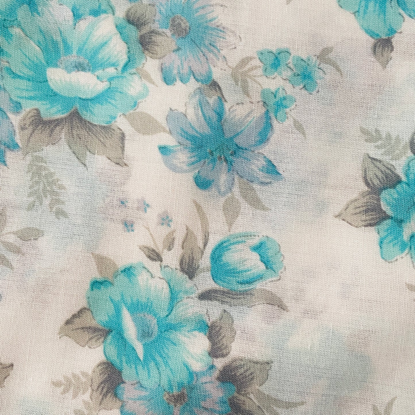 Modern Sheet Fabric Blue Roses