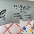 DOUBLE BED Sheet Set Pillow Cases Sheet COTTON VINTAGE