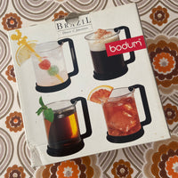 Boxed Vintage BODUM Set of FOUR Glasses