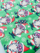 VINTAGE Wrapping Paper Green XMAS