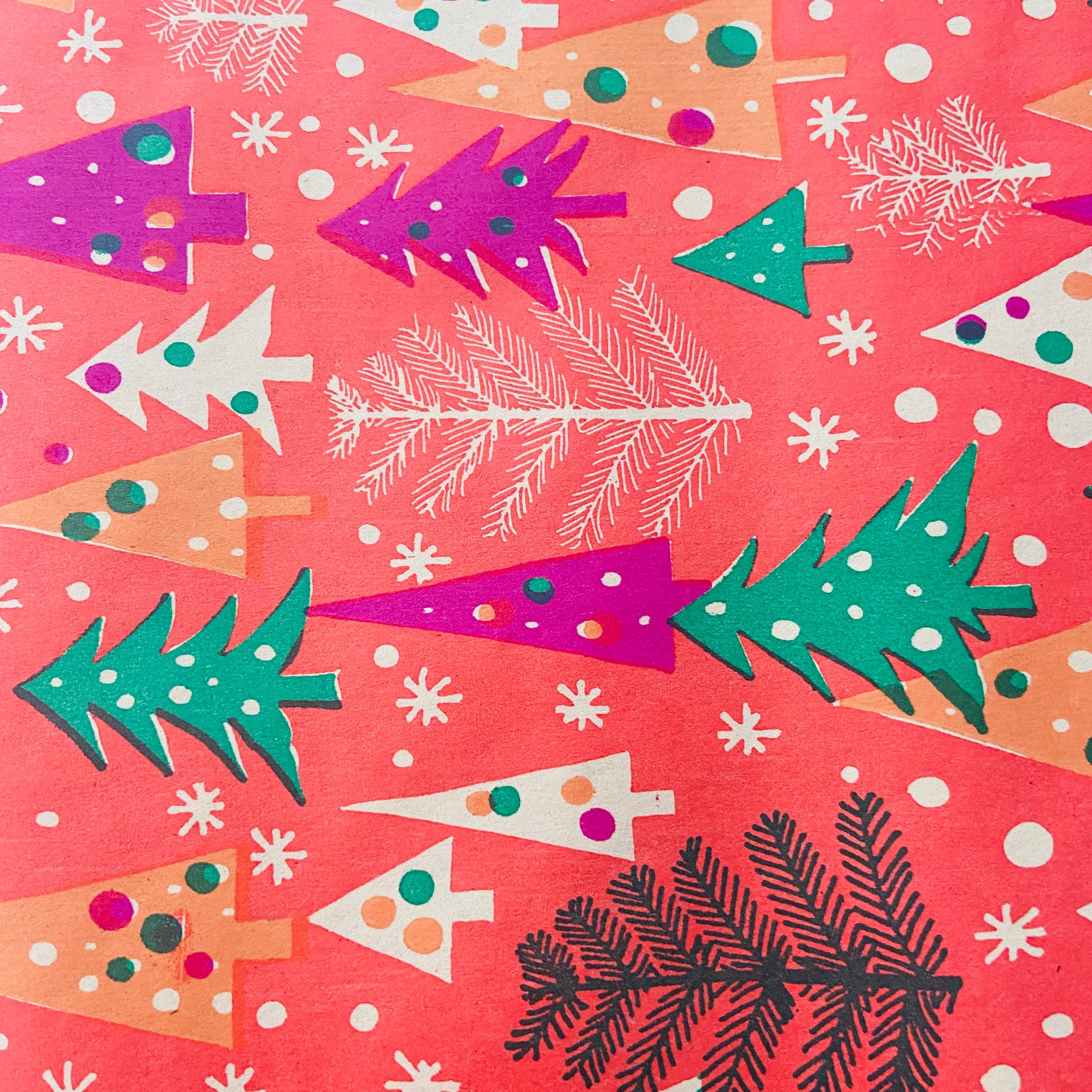 VINTAGE Wrapping Paper XMAS