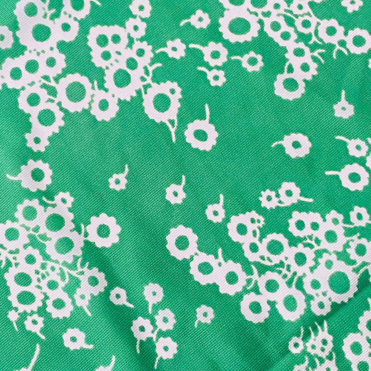 290cms Green FLoral Vintage Nylon FABRIC