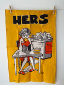 RETRO Irish Linen Vintage Tea TOWEL Unused Vintage