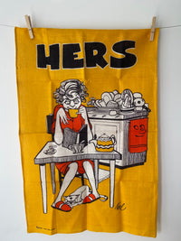 RETRO Irish Linen Vintage Tea TOWEL Unused Vintage