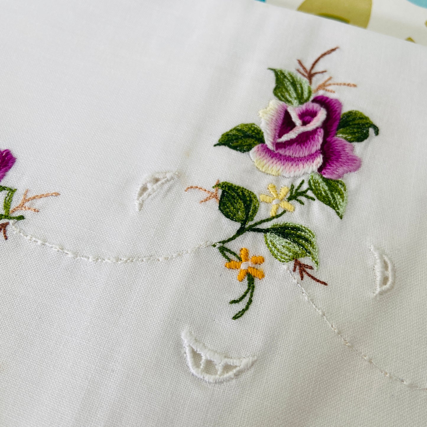 UNUSED Old New Stock Embroidered Pillow Cases