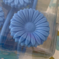 BOXED Curtain Hooks Blue Floral Rings Plastic