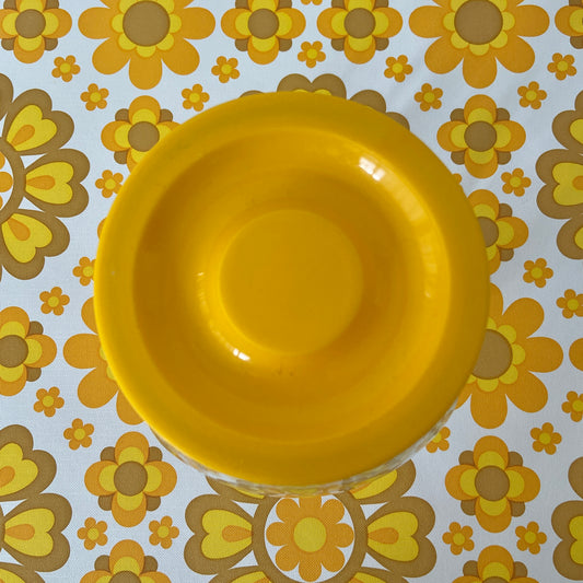 Cute Vintage Lolly Jar Yellow Lid