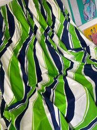 Wild VINTAGE Green & Blue Cotton CURTAINS