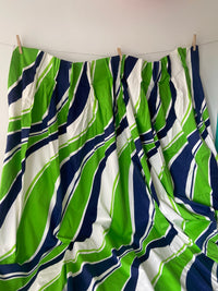 Wild VINTAGE Green & Blue Cotton CURTAINS