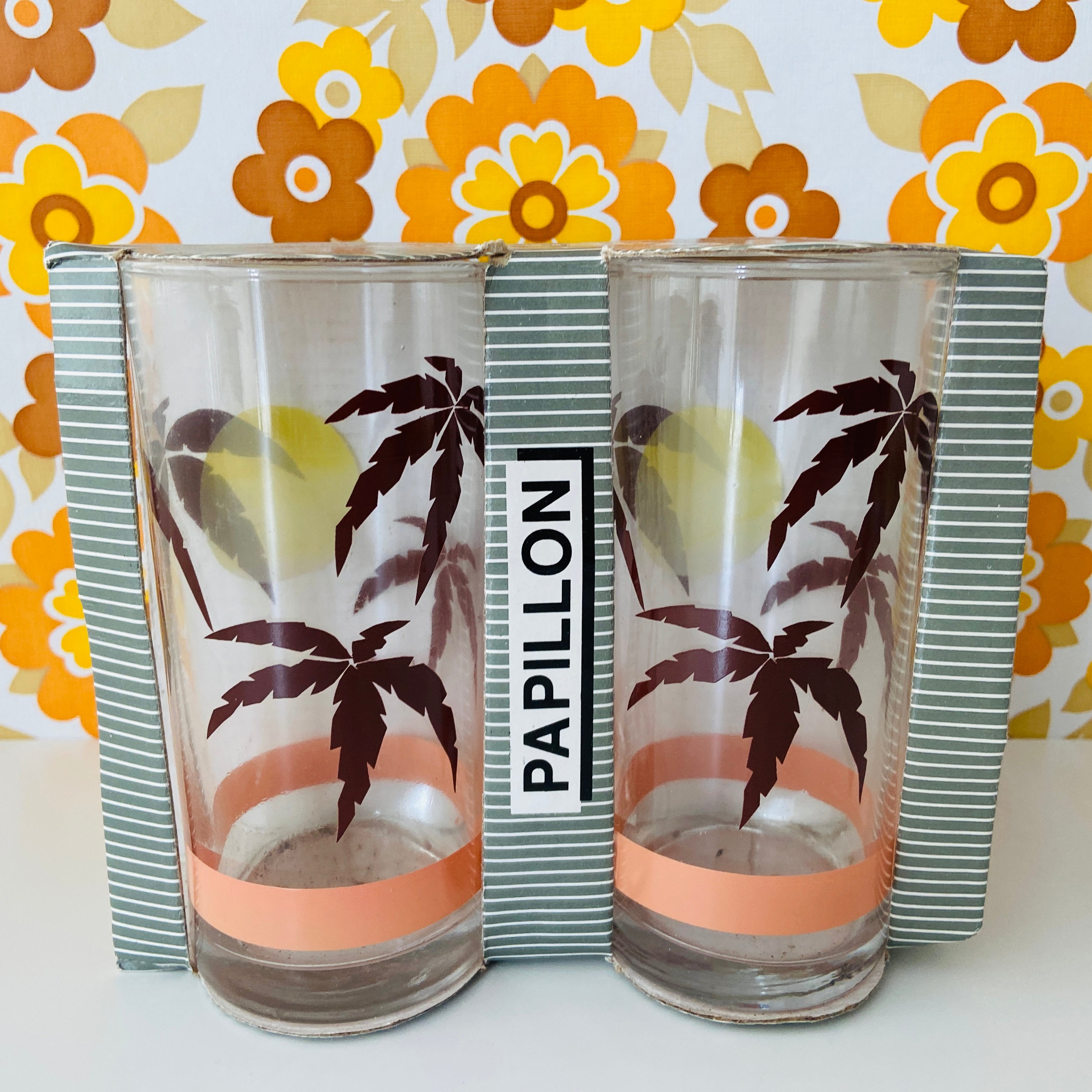 Retro Pool Side Pack FOUR Glasses