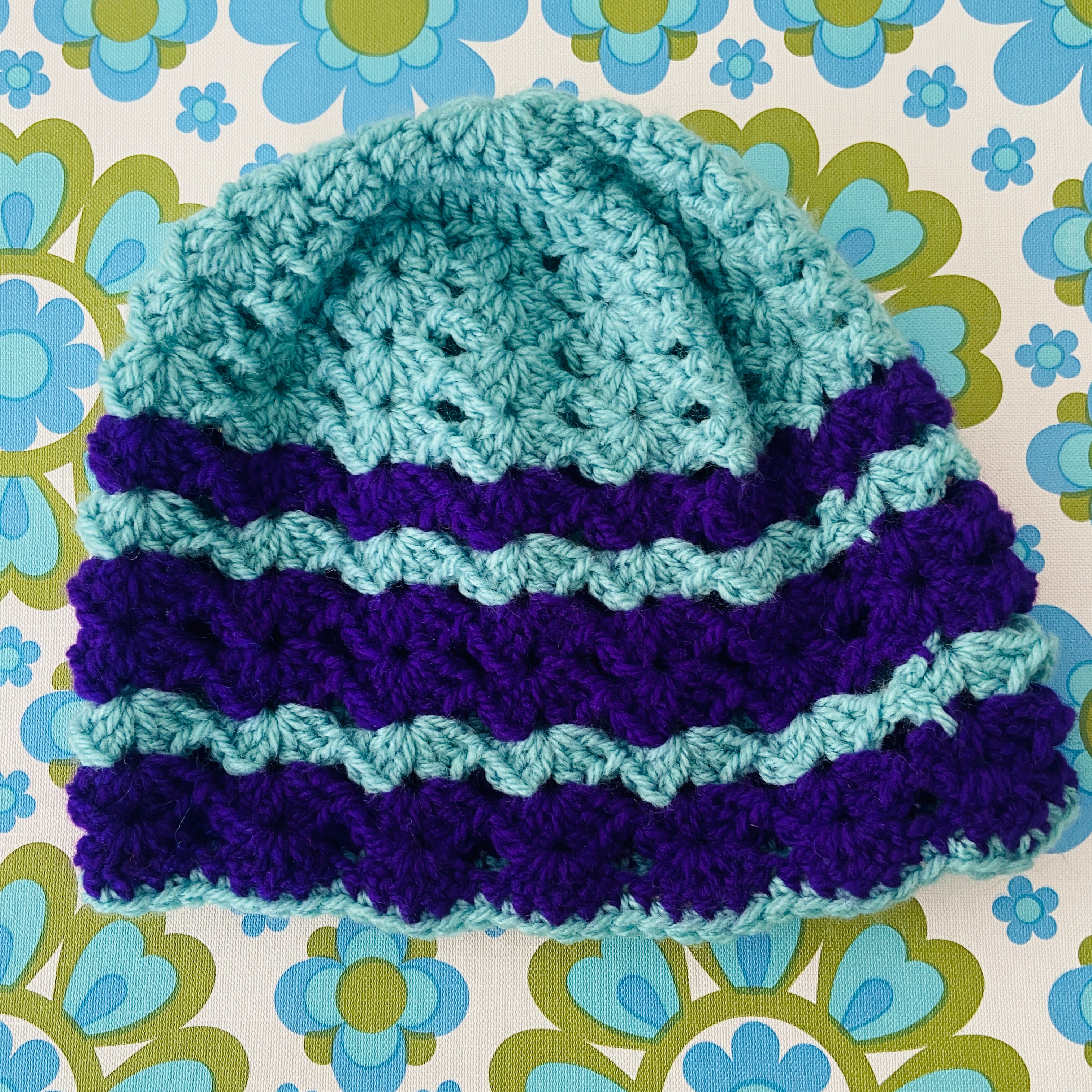 Small to Medium Size Handmade Beanie UNWORN Blue