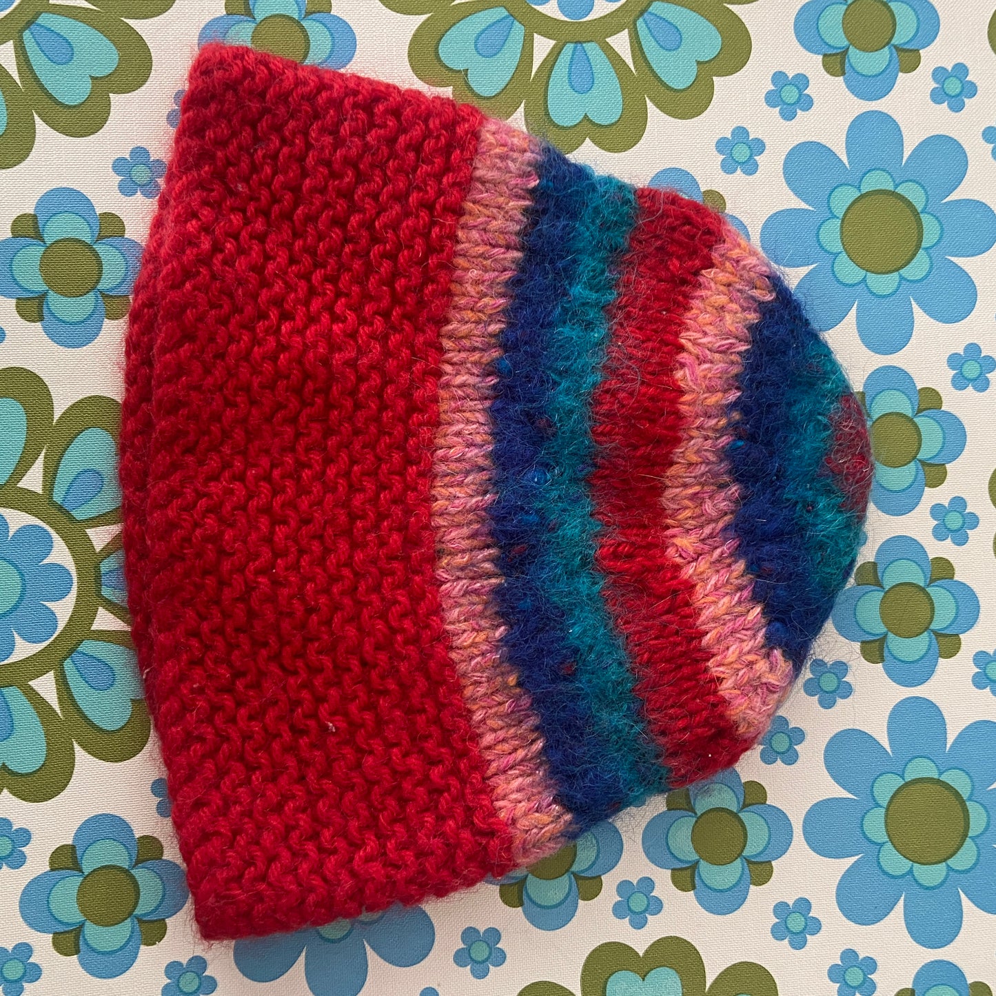 Small to Medium Size Handmade Beanie UNWORN Red