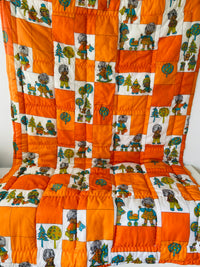 BRIGHT VINTAGE Quilt Vintage Bedding Childrens Bedroom