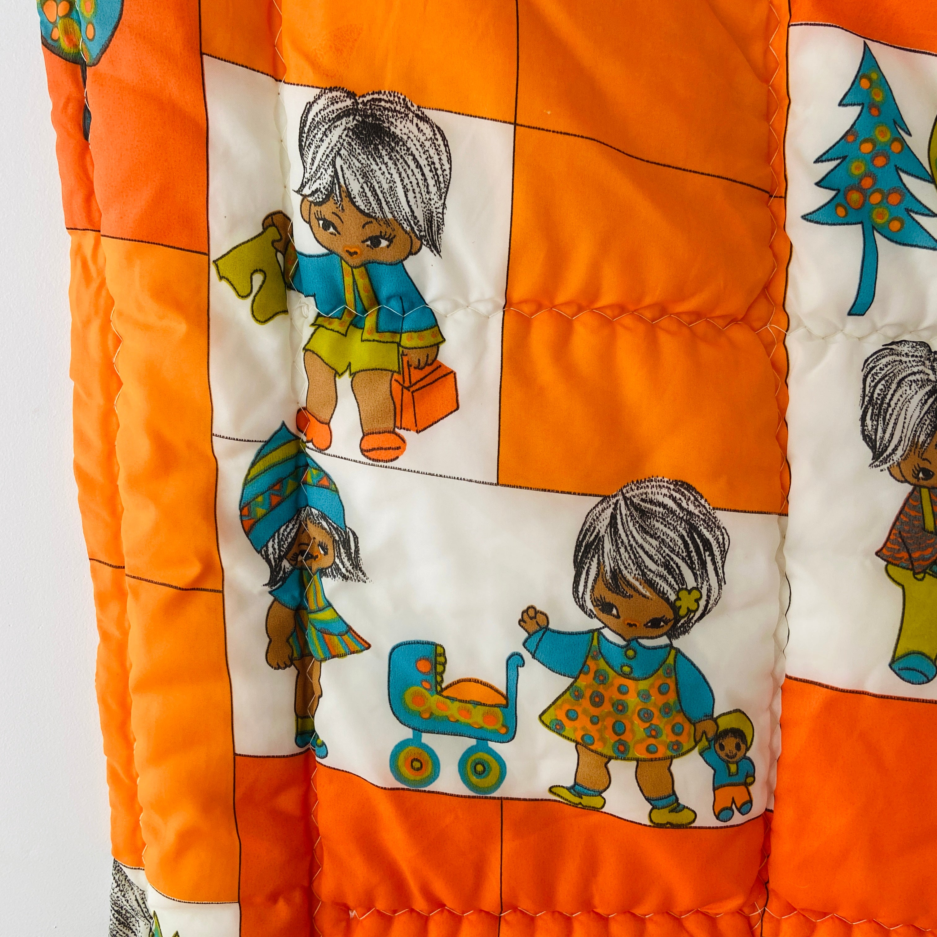 BRIGHT VINTAGE Quilt Vintage Bedding Childrens Bedroom