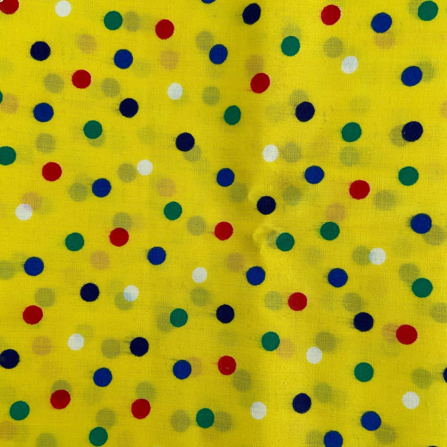 150cms Bright Cotton Polka Dot Fabric Vintage Quilting Project