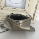 Metallic Genuine LEATHER Handbag Witney Green GLAM Club Evening Bag Gold - Pink Peacock
 - 6