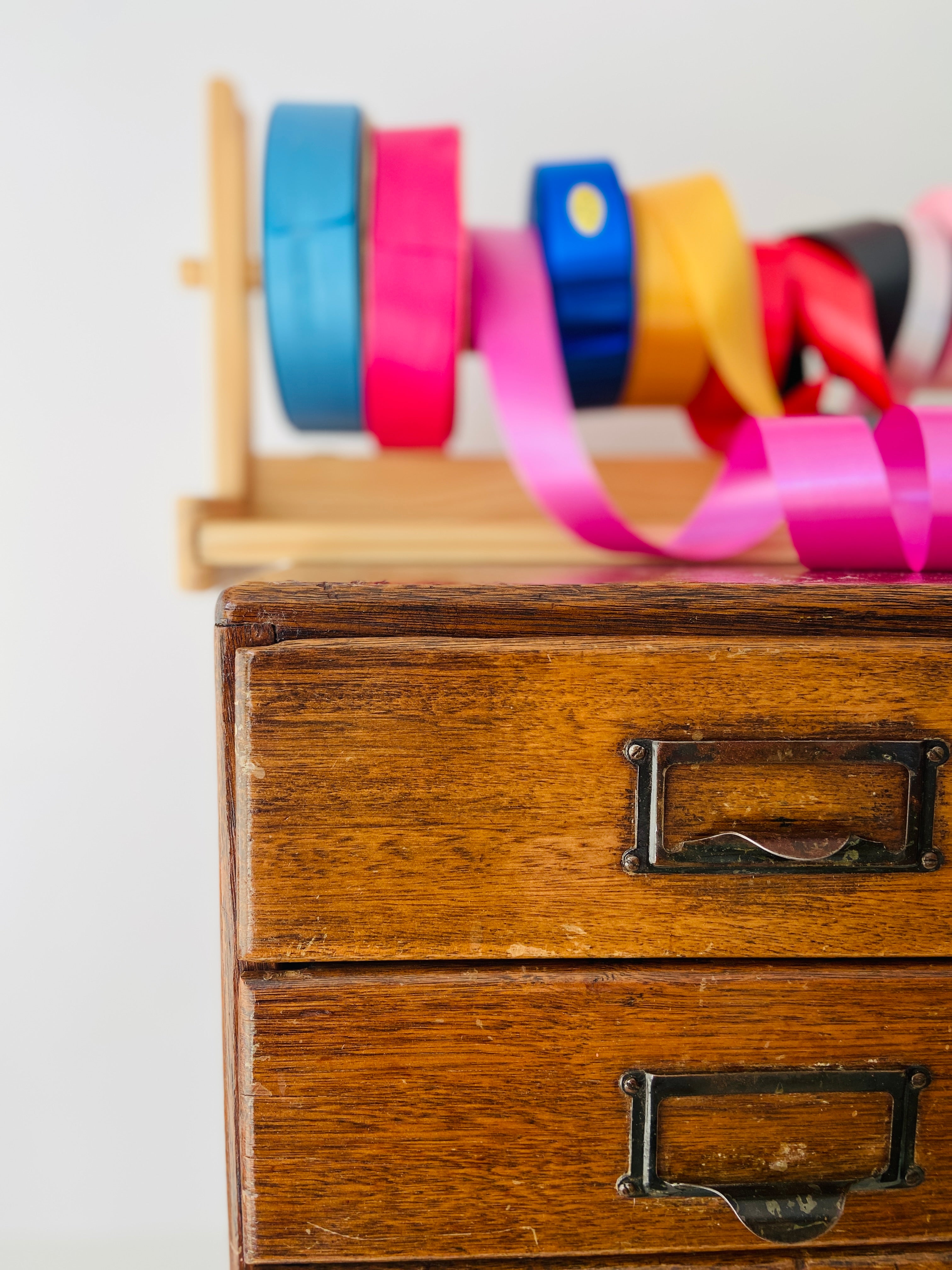 Vintage Solid Timber Unit – Pink Peacock