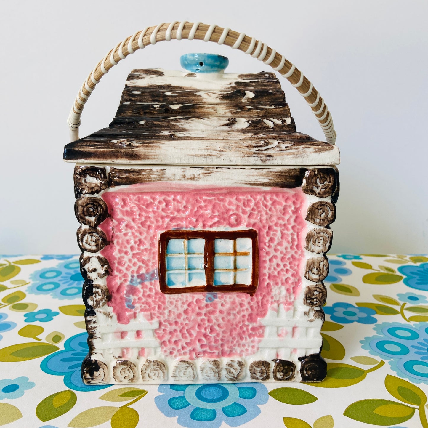 Vintage Kitsch Retro Cookie Jar HOUSE JAPAN