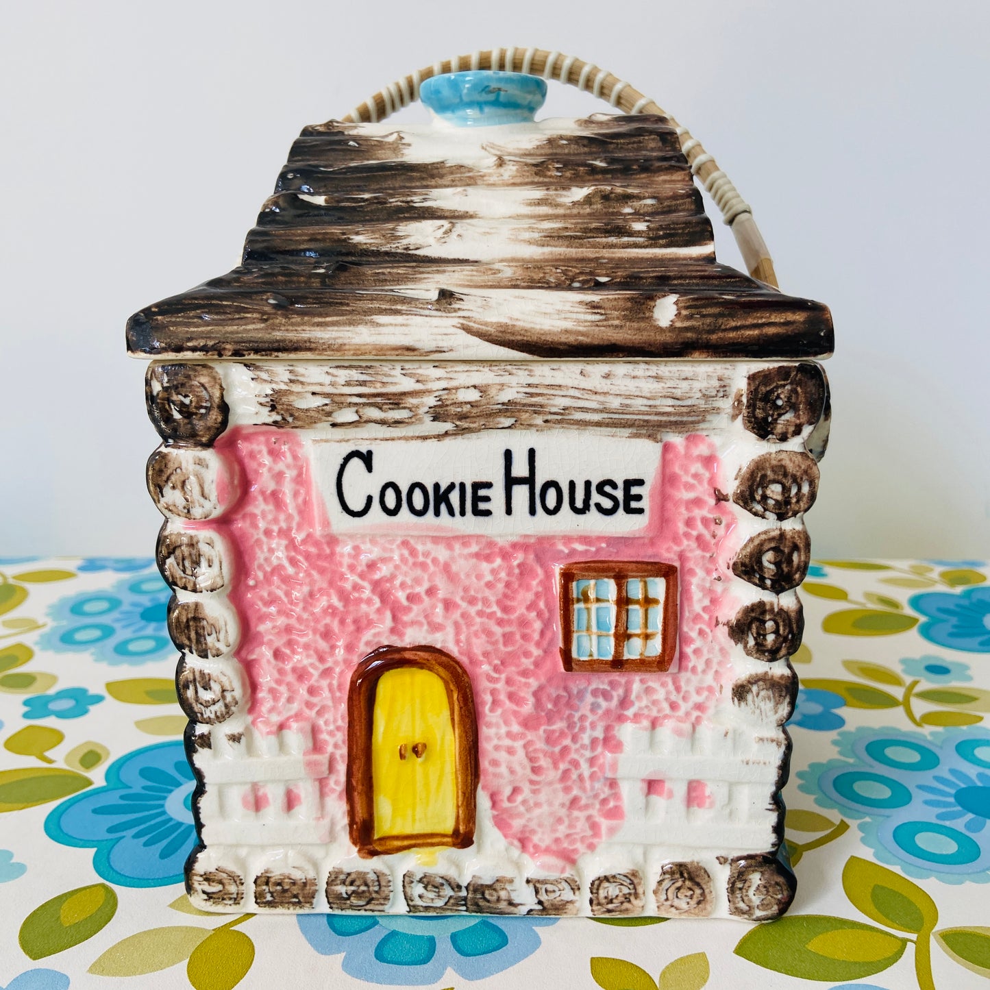 Vintage Kitsch Retro Cookie Jar HOUSE JAPAN