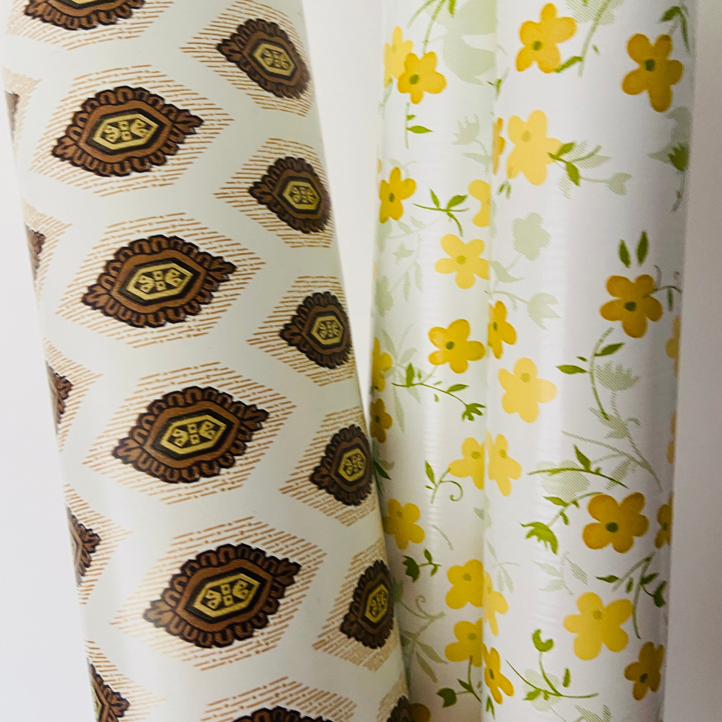 Vintage ROLL of Contact Yellow & Mustard