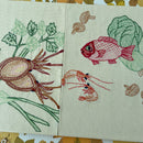 COOL Kitsch Retro Embroidered Tea Towel Set VINTAGE