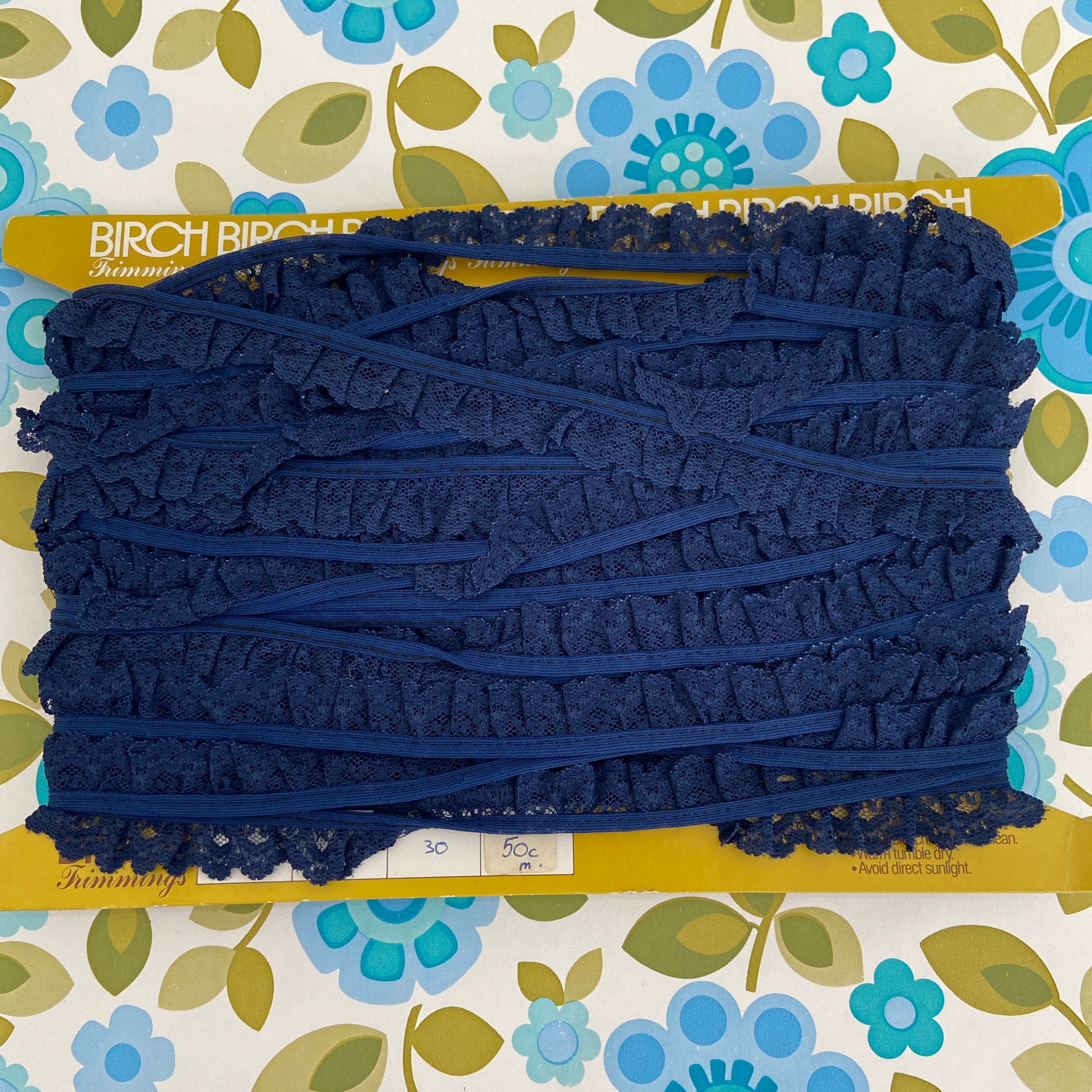 BIRCH Vintage Roll Navy Blue Lace Sewing Craft