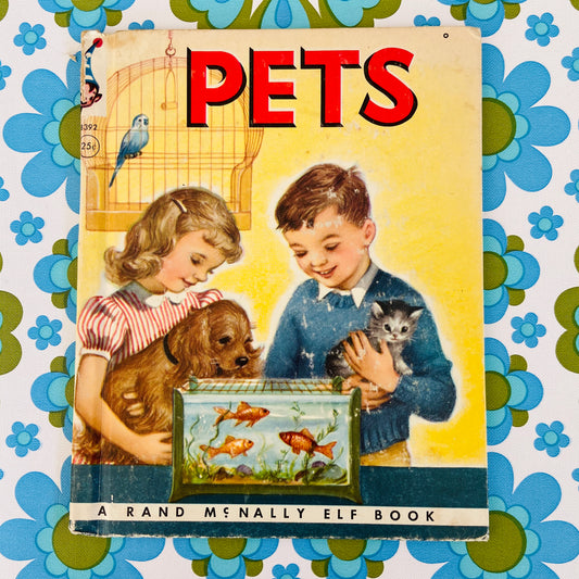 PETS Rand McNally Elf Book Vintage Retro Children's Bedroom