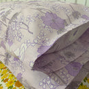 COTTON Unused Vintage Stock Pillow CASES x 2 Pair Purple