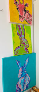 ORIGINAL Canvas One of a KIND Painting RABBIT