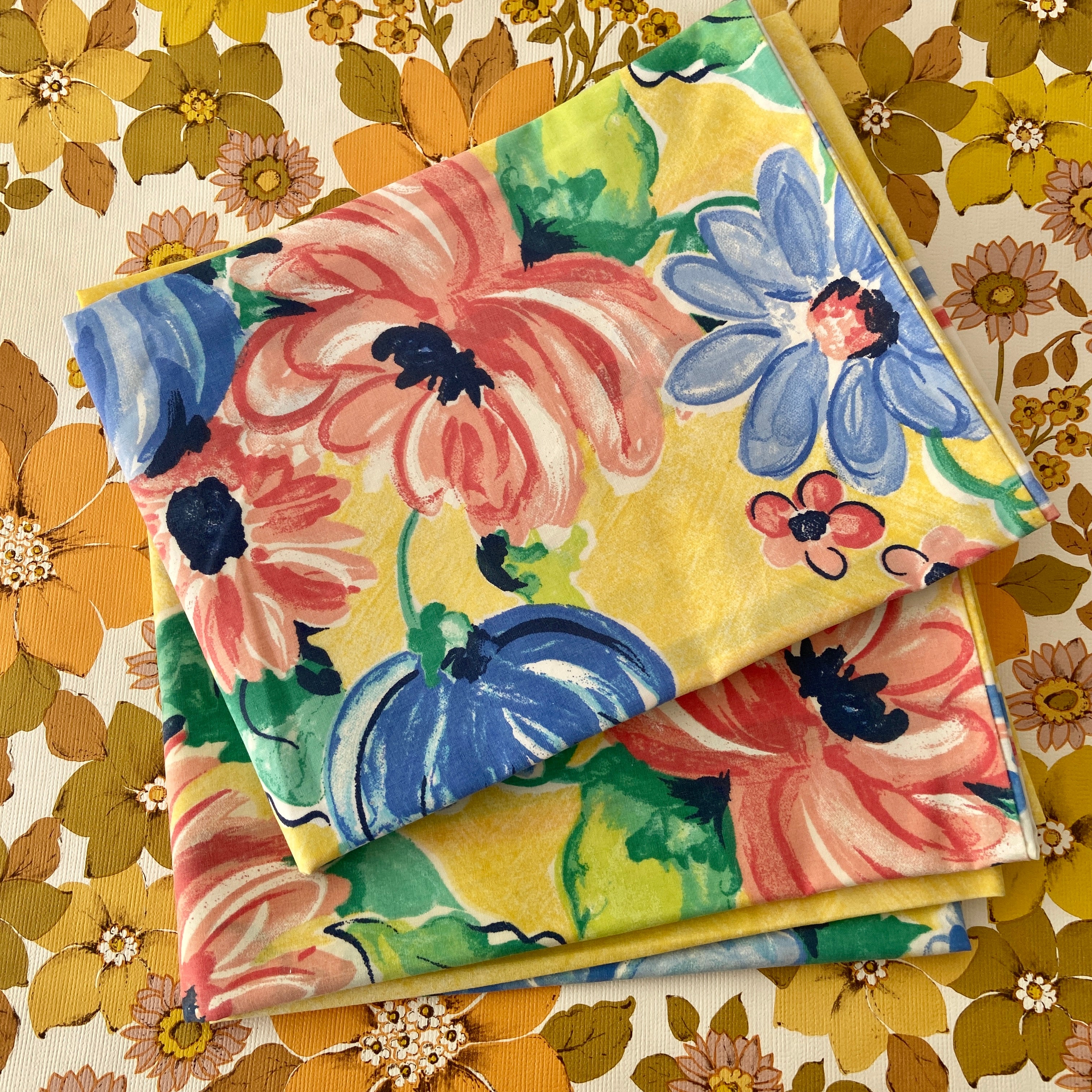 PAIR OF Unused Floral Pillow Cases