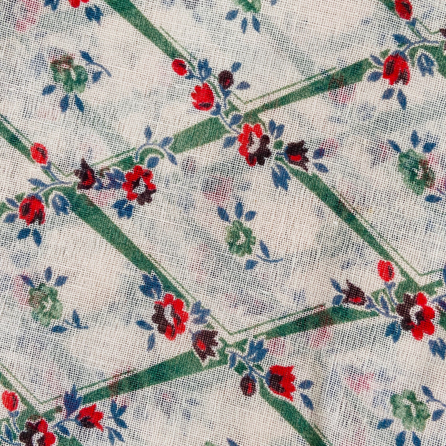 430cms Vintage Floral Fabric 50's 60's