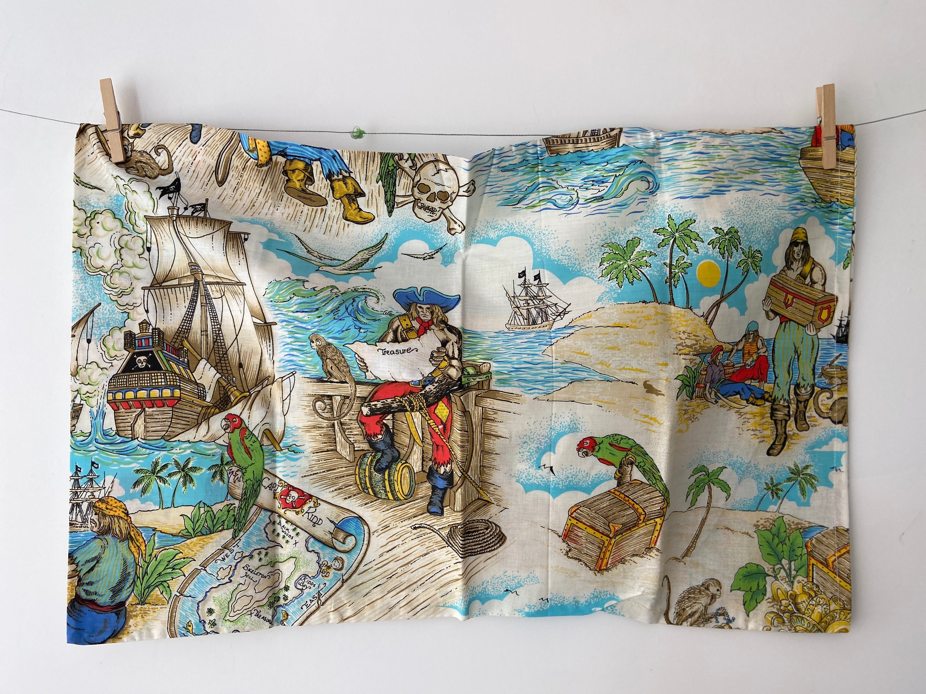 Pirate NOS Pillow Case Child's Bedroom