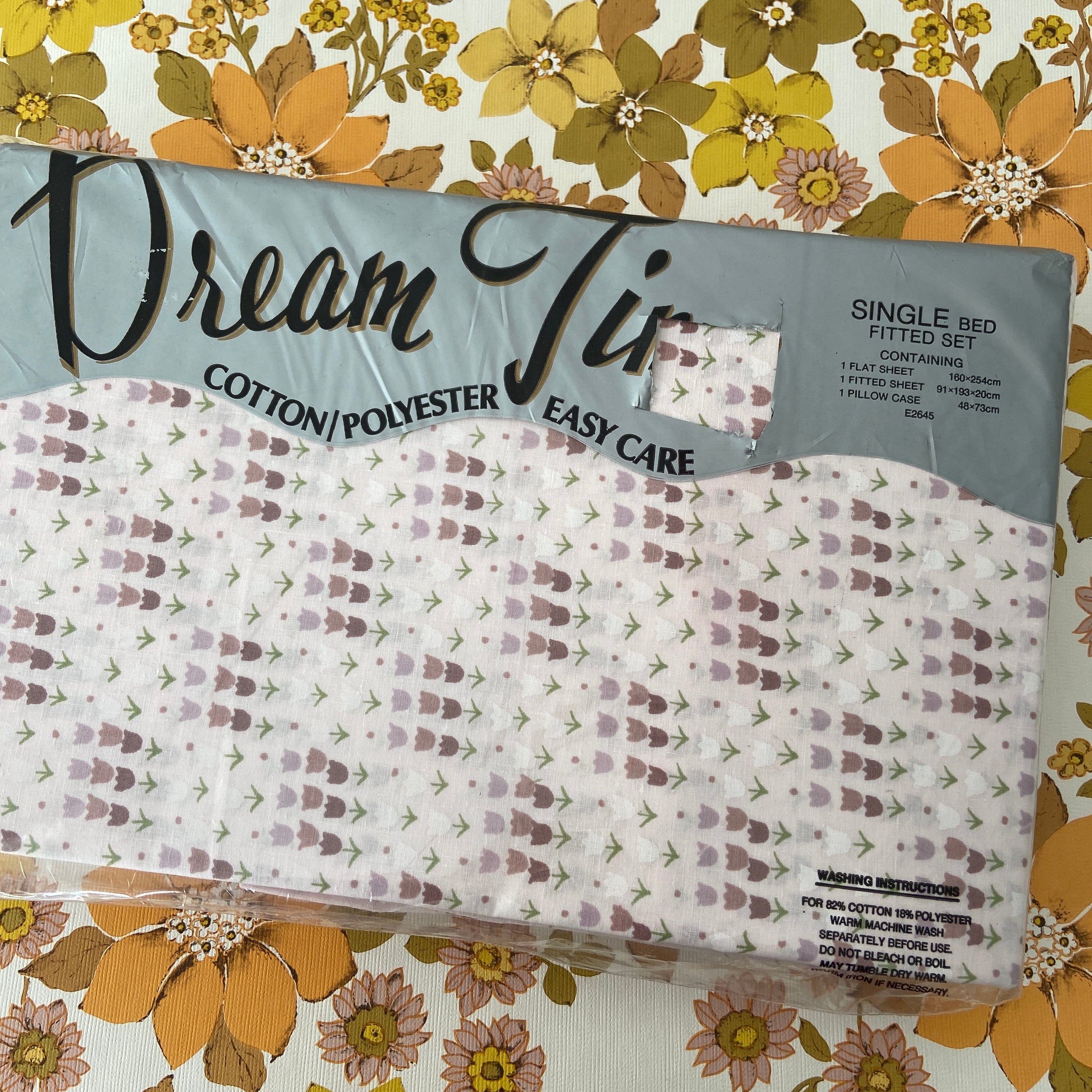 DREAM Time Vintage Cotton Sheet Set Single