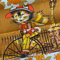 RETRO BIKE Tea Towel UNUSED Vintage Kitchen Wall Hanging