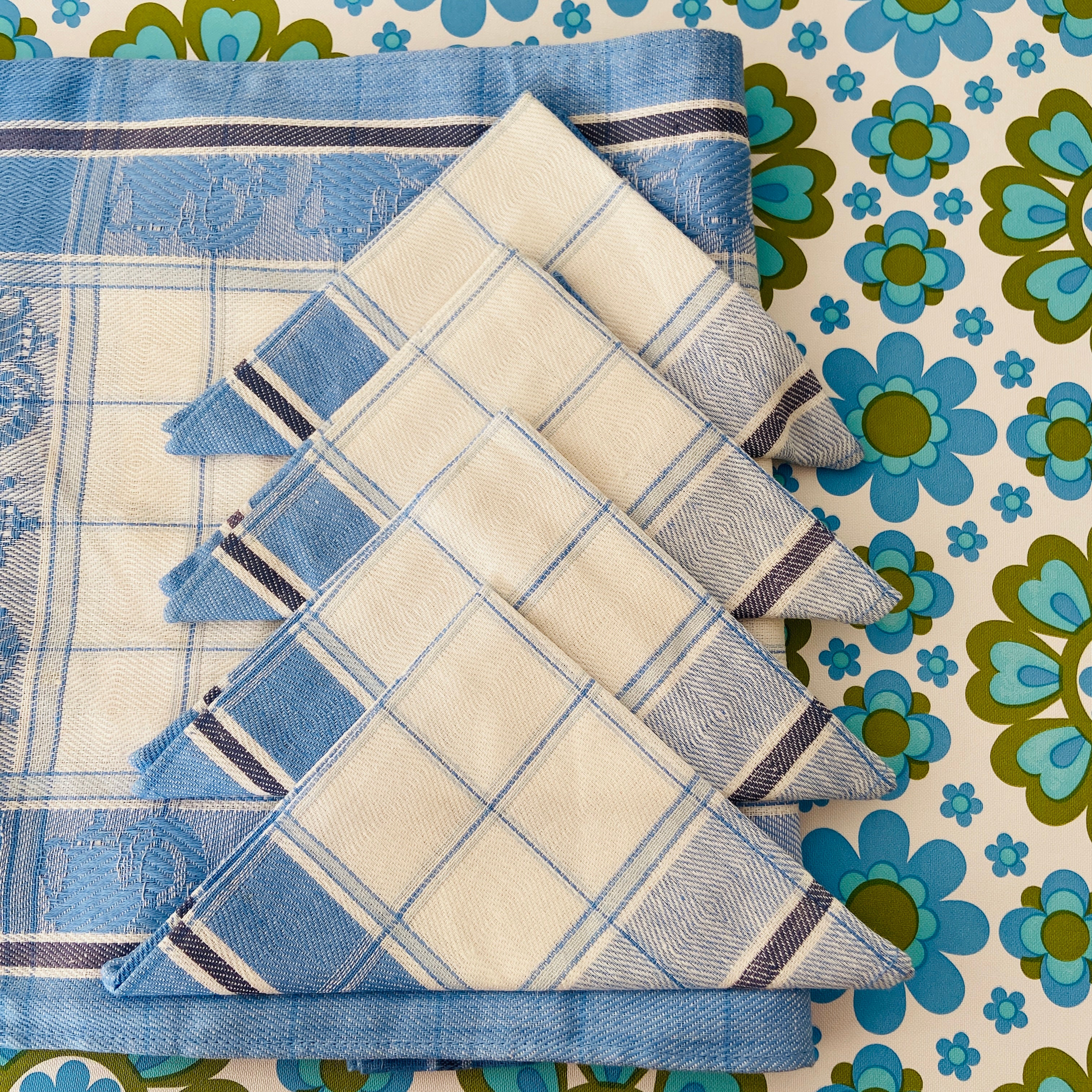 Napkins & Placemats UNUSED Cotton Blue