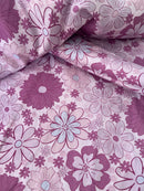 390cms Modern Sample Fabric Cotton PURPLE