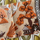 NOS Asian Inspired Vintage Tea Towel