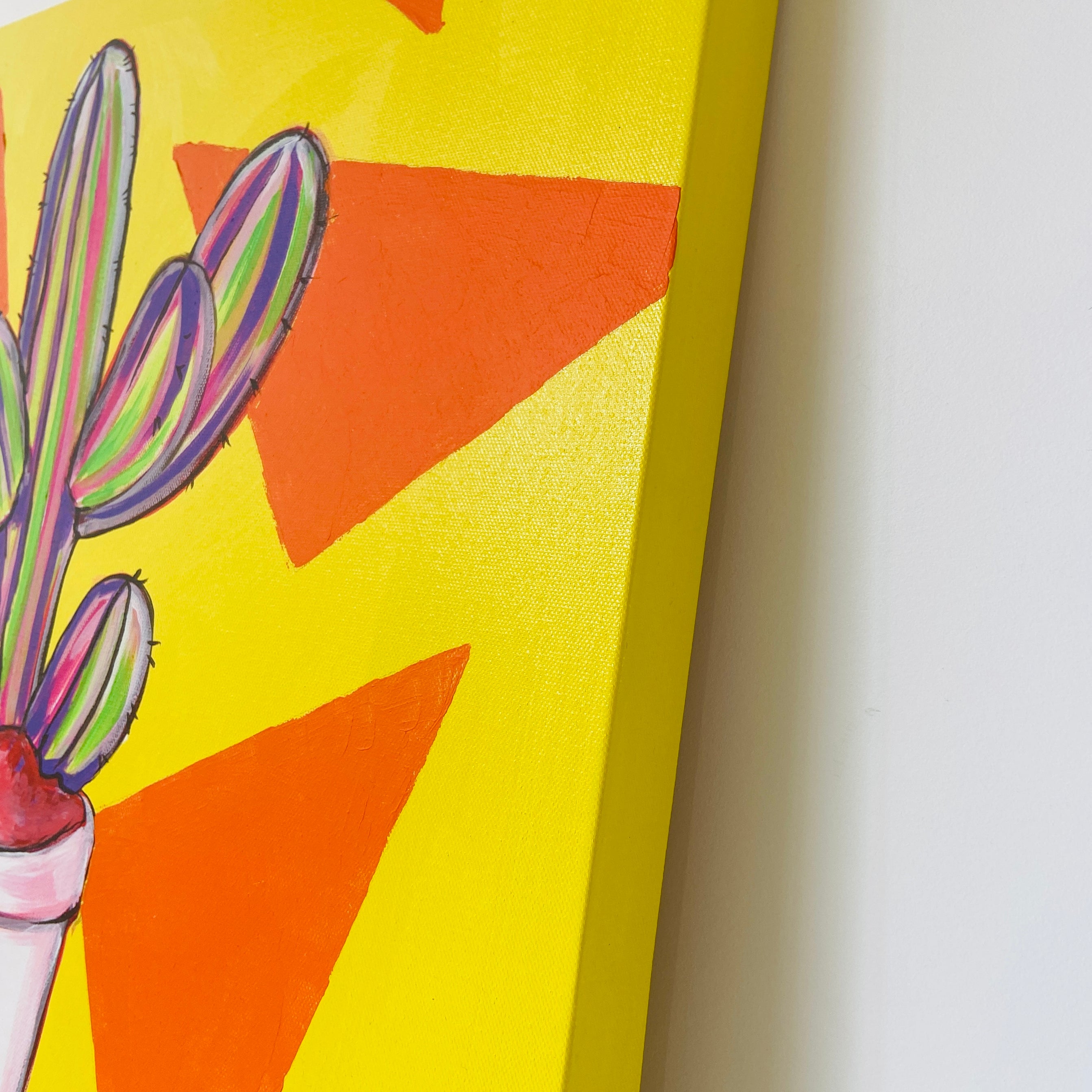 FAB One of a KIND Cactus Painting on CANVAS