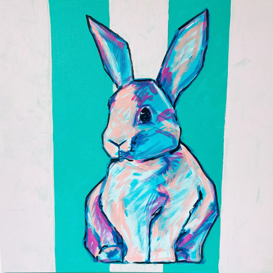 ORIGINAL Canvas One of a KIND Painting RABBIT