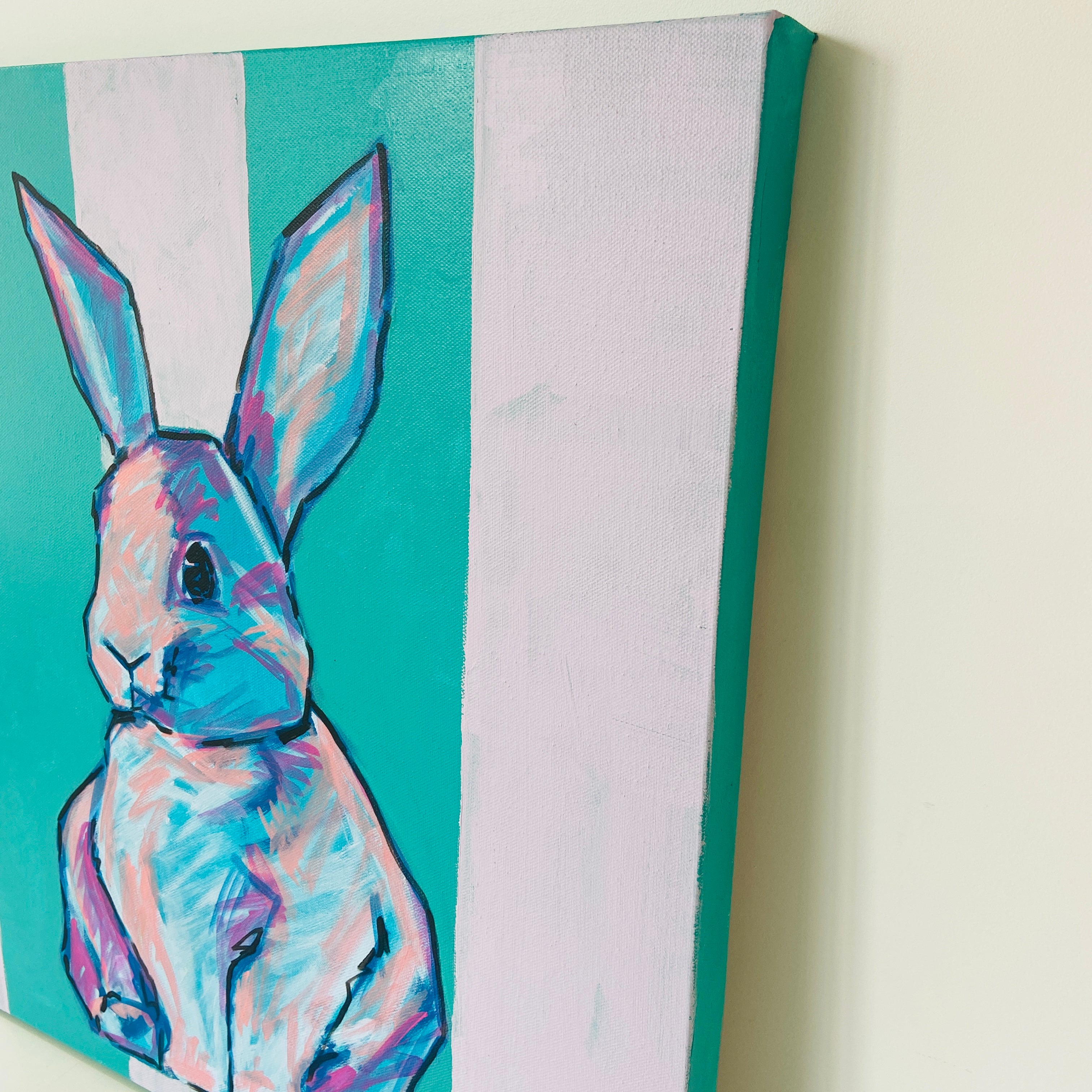 ORIGINAL Canvas One of a KIND Painting RABBIT