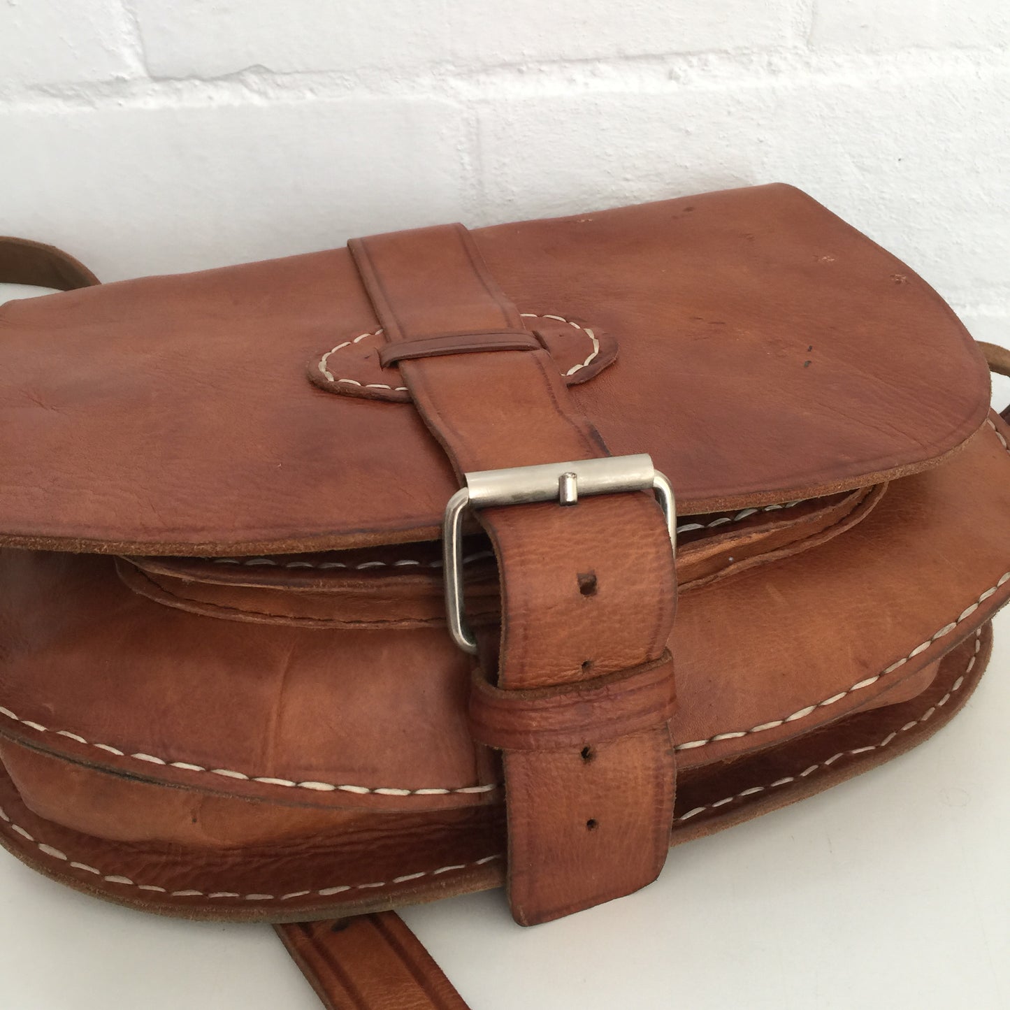 Awesome Genuine LEATHER Vintage Handbag RUSTIC Charm Boho