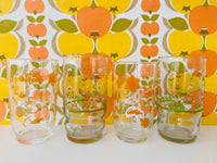 Set of Four Vintage Glasses Mismatched CARAVAN