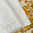 PAIR of Stunning Embroidered Crisp Linen Pillow Case