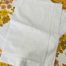 PAIR of Stunning Embroidered Crisp Linen Pillow Case