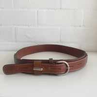 RUSTIC BROWN UNISEX BELT VINTAGE COWBOY HIPPY BOHO THRASHED