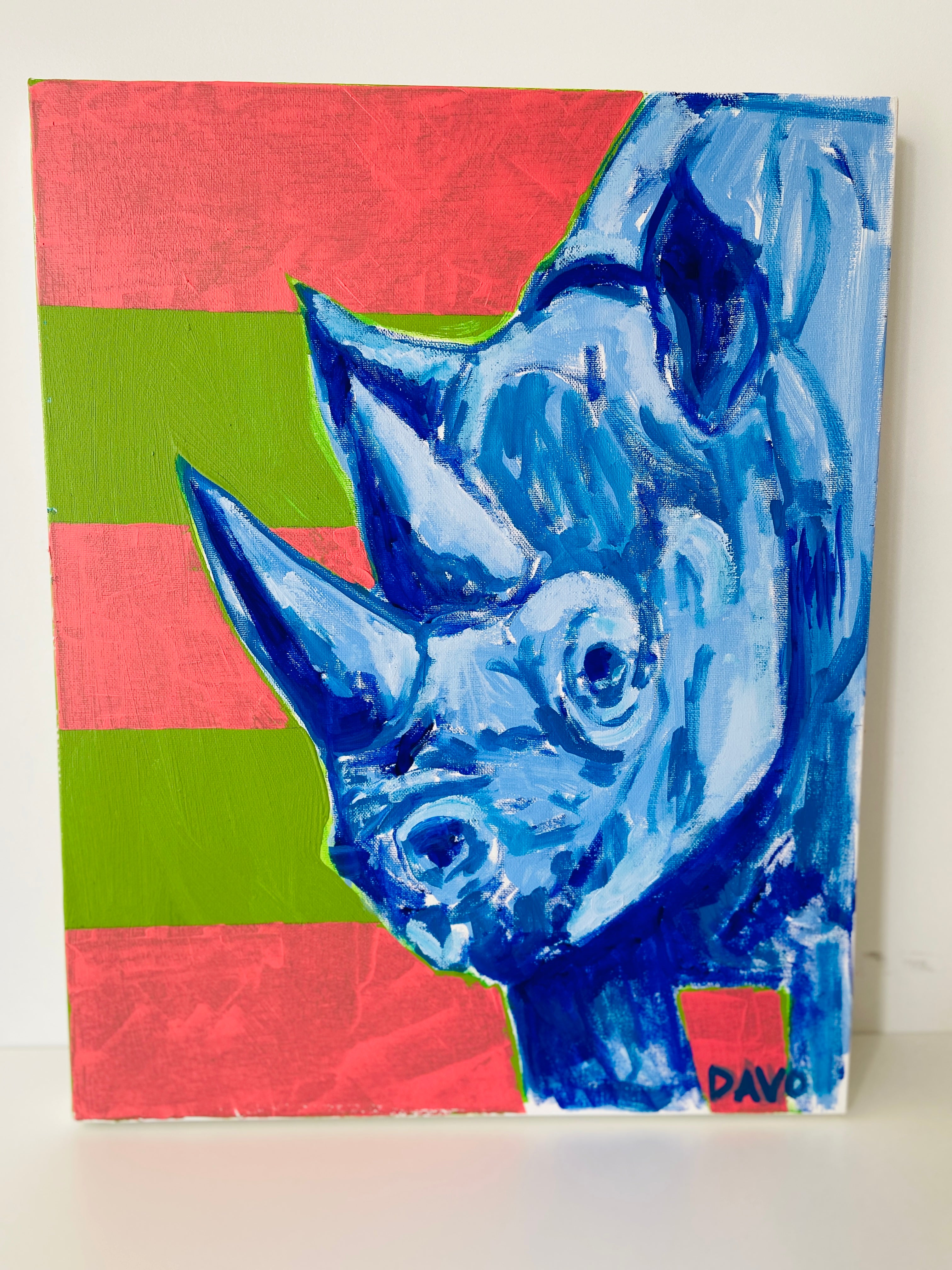 Cool One of a KIND Painting RHINO