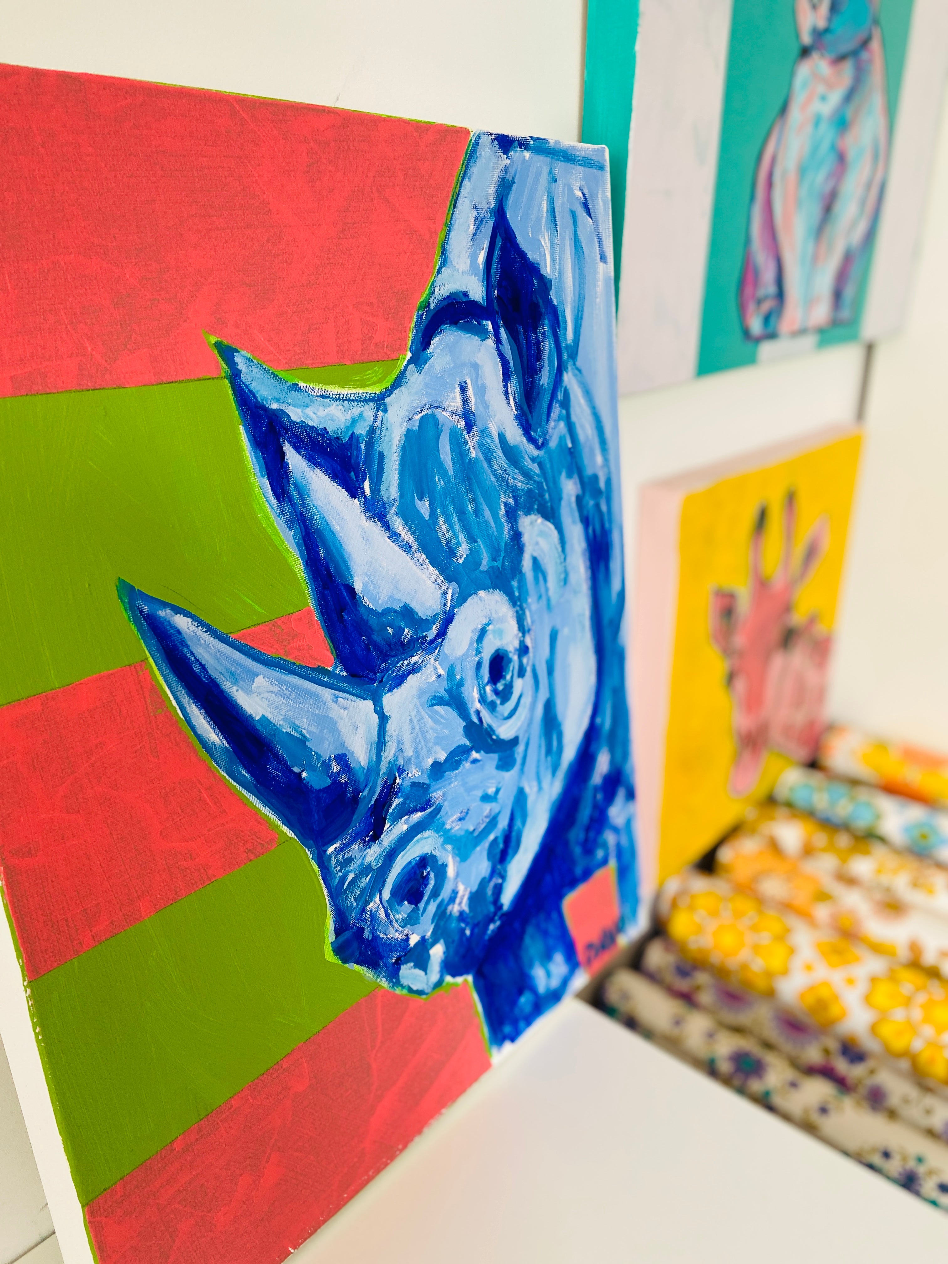 Cool One of a KIND Painting RHINO